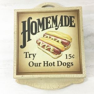 Wooden Letter Bill Sorter Hanging Mail Org Hot Dog Americana Farmhouse